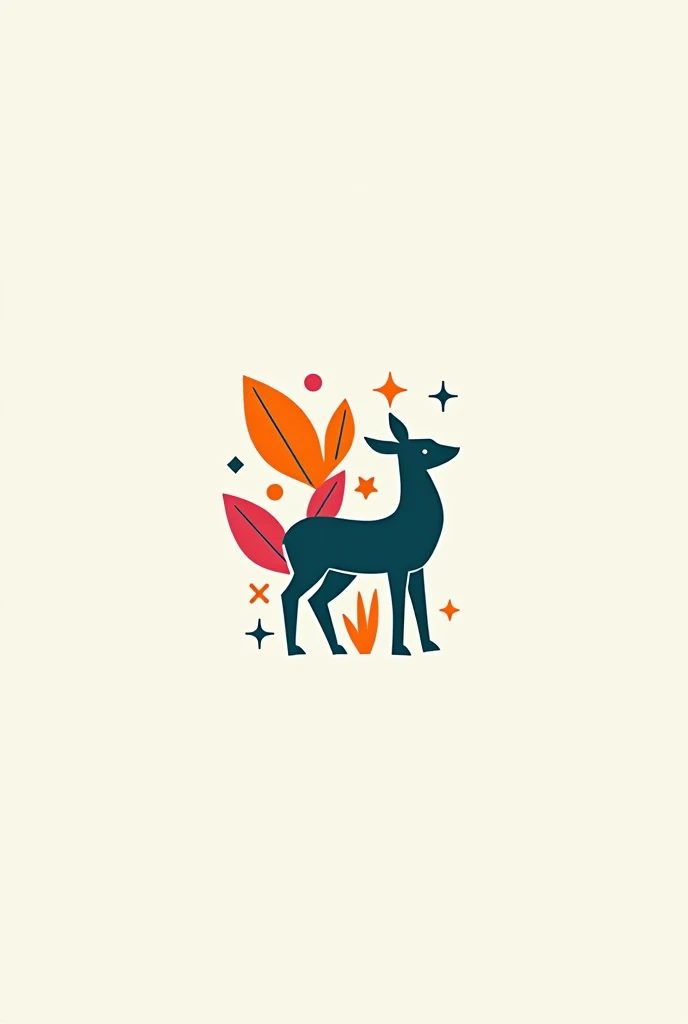 Create a minimalistic, brightly colored wildlife logo, studies and people