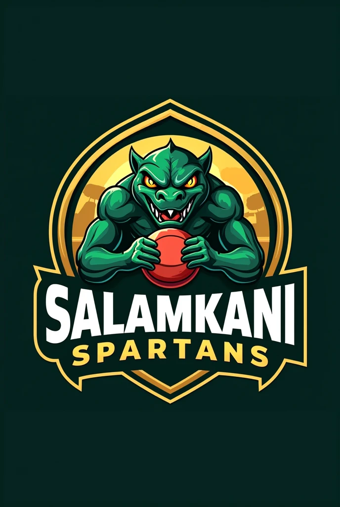 Create a logo of salamkani Spartans cricket team 
