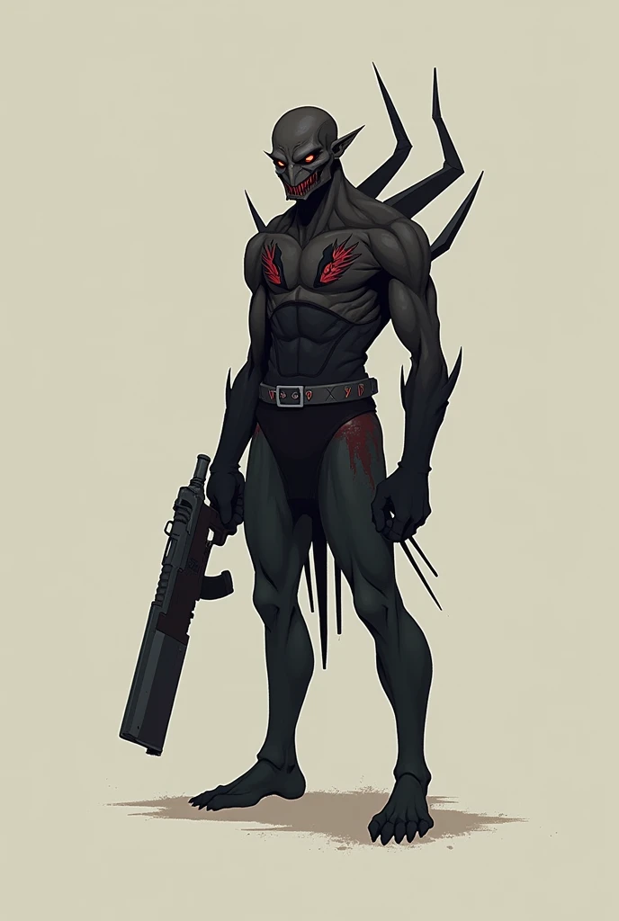 2d model, armed, enemy, evil, 2d, simple