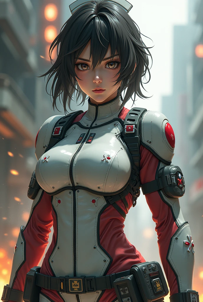 Ryuko Matoi with a nurse version battle suit and a 45% breast enlargement