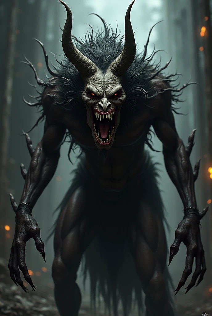 a grotesque anamorphic warrior, angry eyes, crazy expression, violent figure, degeneration without purification, intricate details, highly detailed, dark fantasy, concept art, cinematic lighting, dramatic pose, moody atmosphere, chiaroscuro lighting, digital painting, 8k, photorealistic