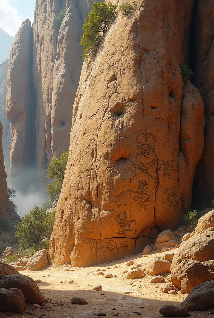 something representative of rock art art