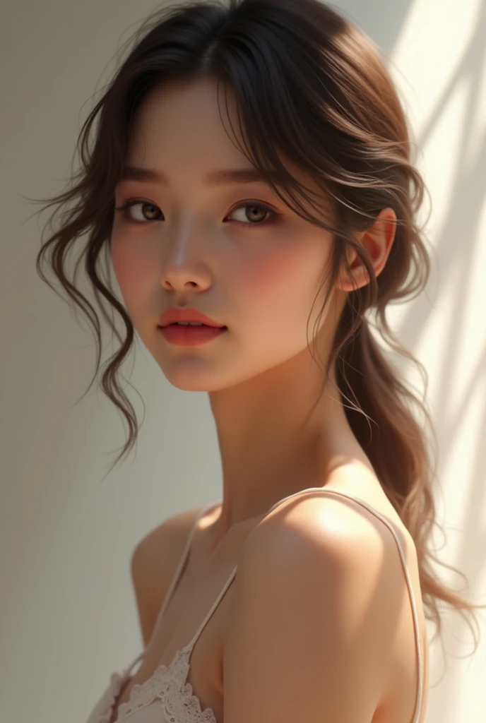 Masterpiece beauty girl under 25 years old without under wear