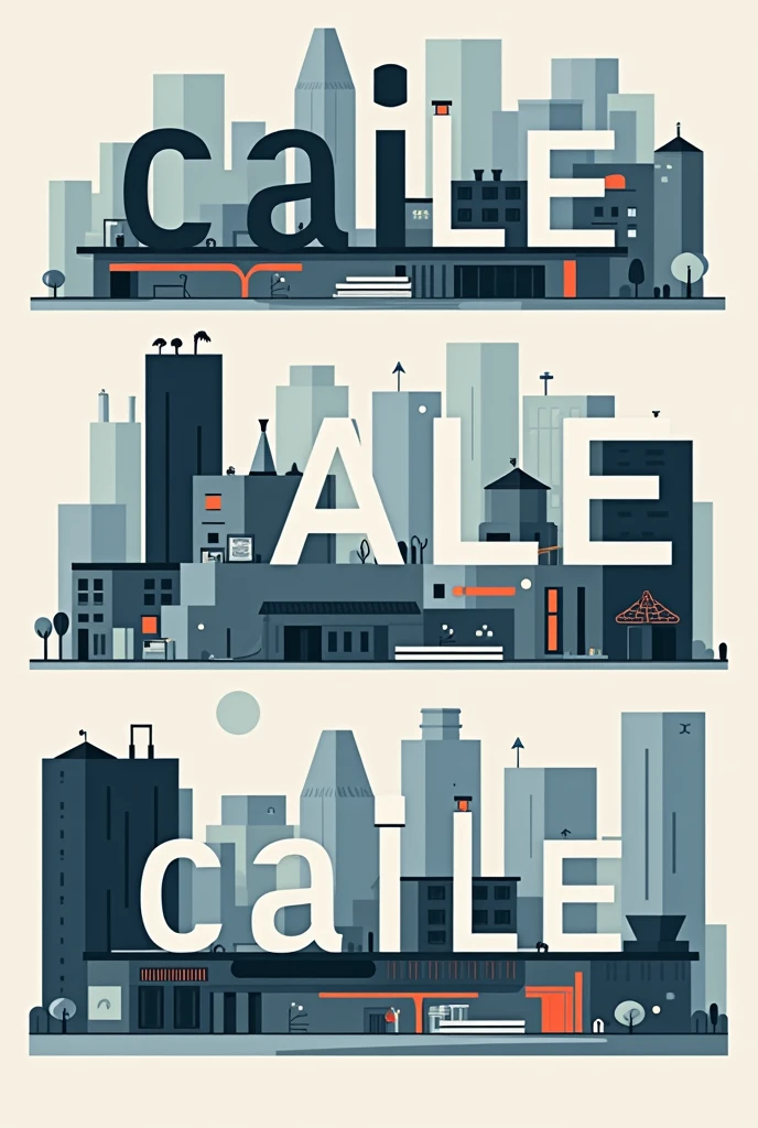 Create a modern and urban logo for an Urban Library called Caile!
