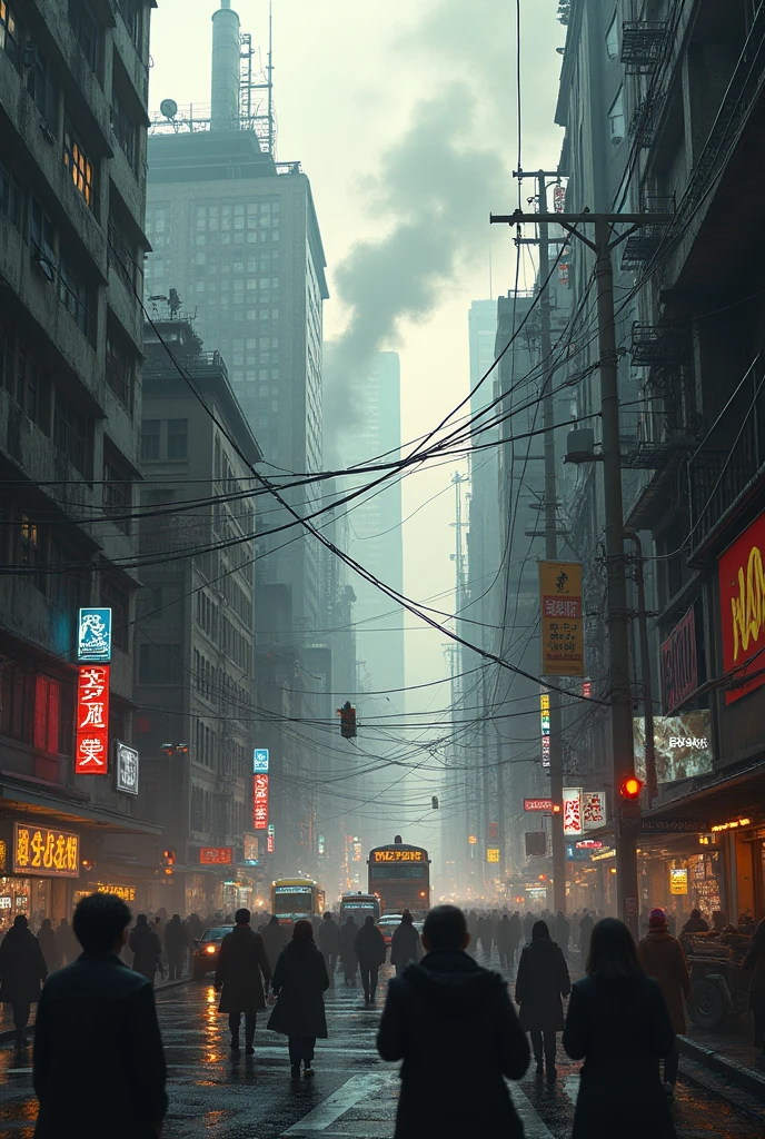 Make a big city with lots of movement, Pollution, trash and a lot of stress