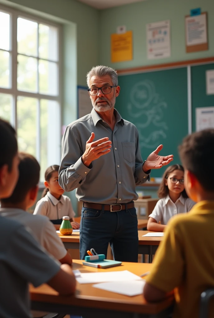 Make a teacher in the classroom