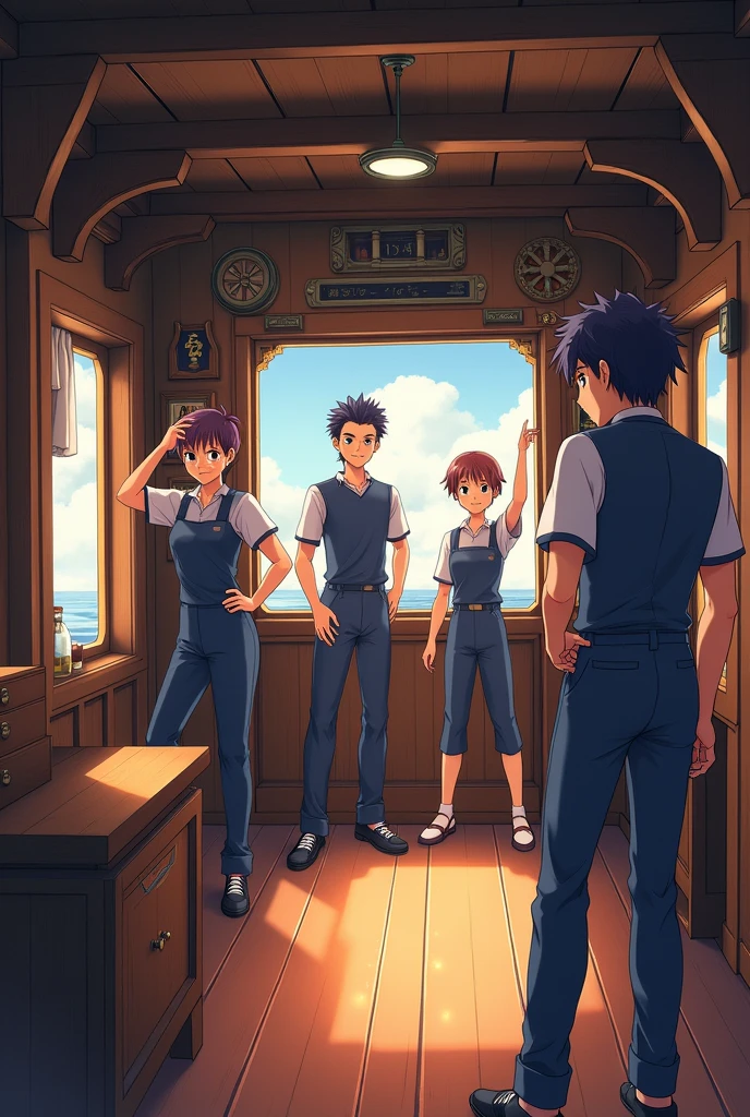 Interior of a barco anime style
