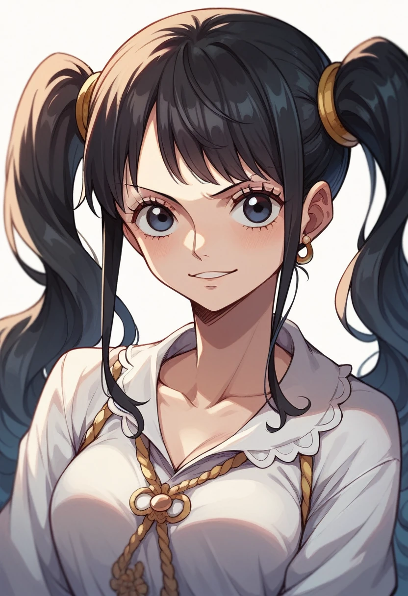 、Black Hair、Twin tails、Cute one piece outfit、Sexy scenes、(Anime illustration)