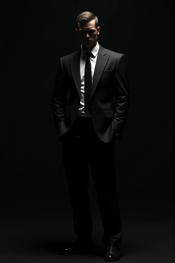 A man in black clothes 