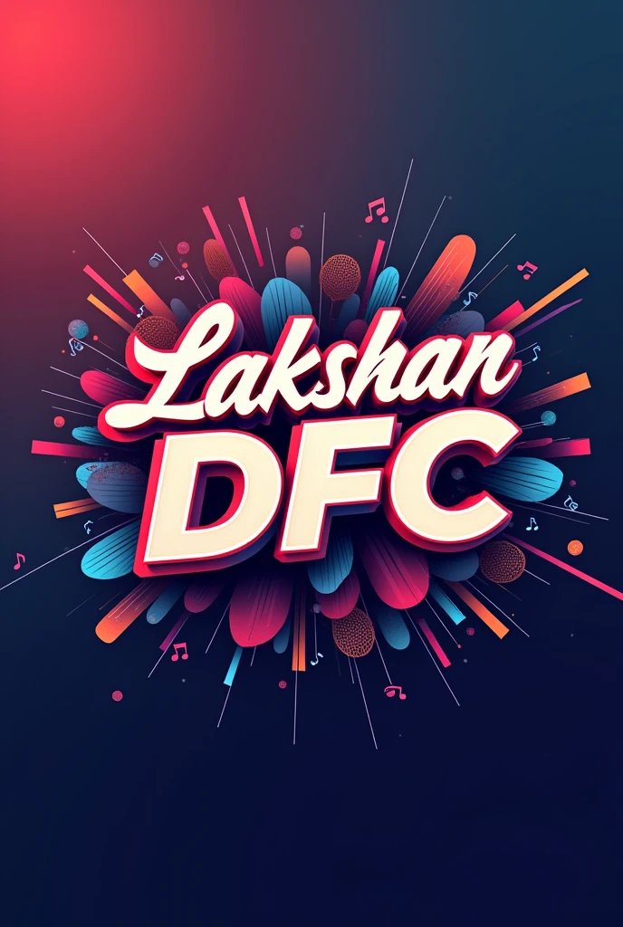 Make YouTube Channel banner, Details: my channel name is Lakshan DFC. It is music YouTube channel. Make the design will be like music. Add more details