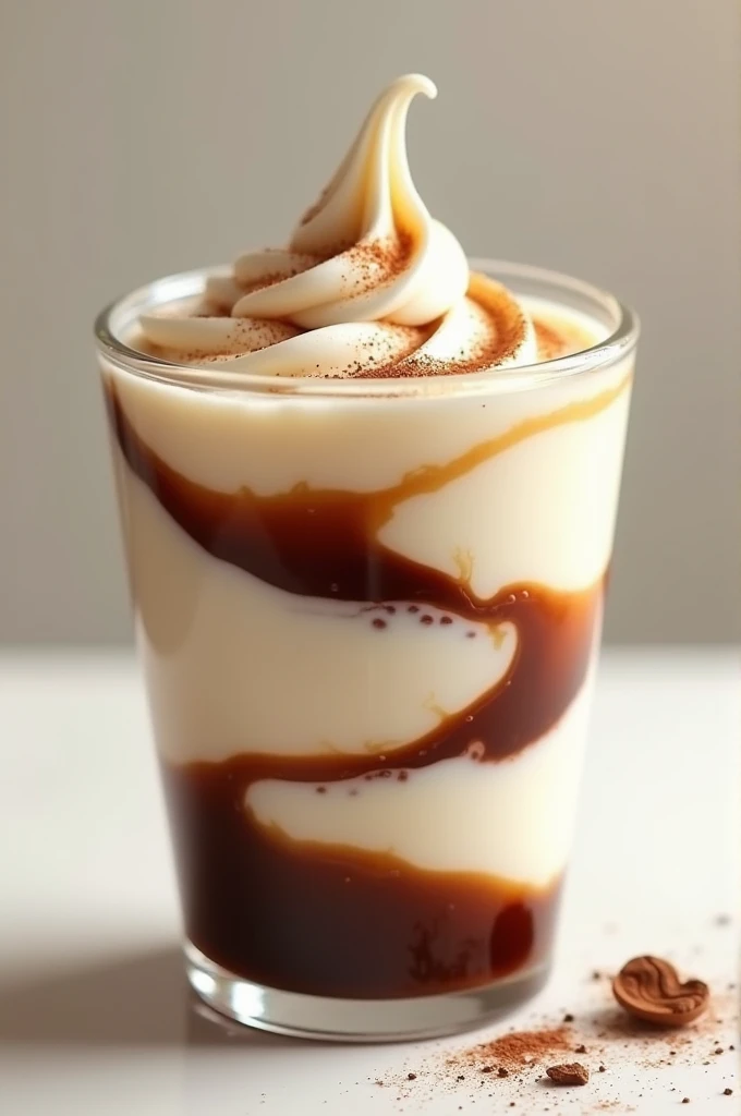 Create an image of coffee-flavored yogurt 