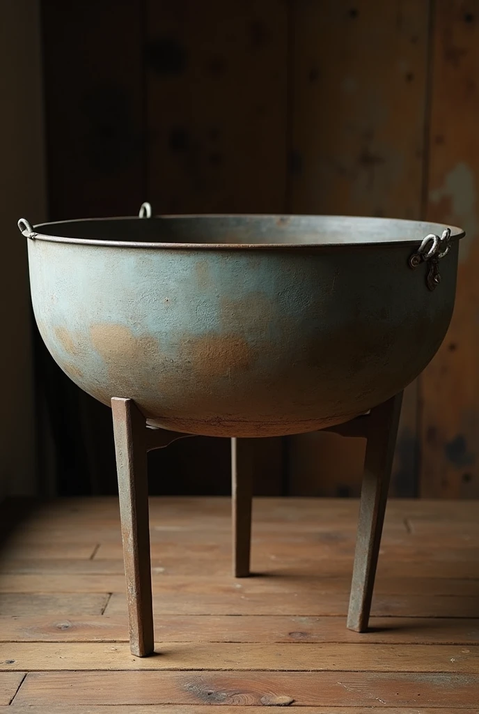 Large couscous pan on top, thin bottom with two thin legs