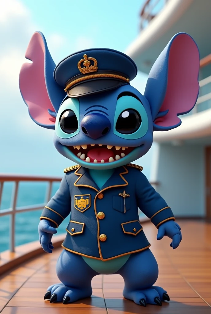 Stitch in cruise uniform