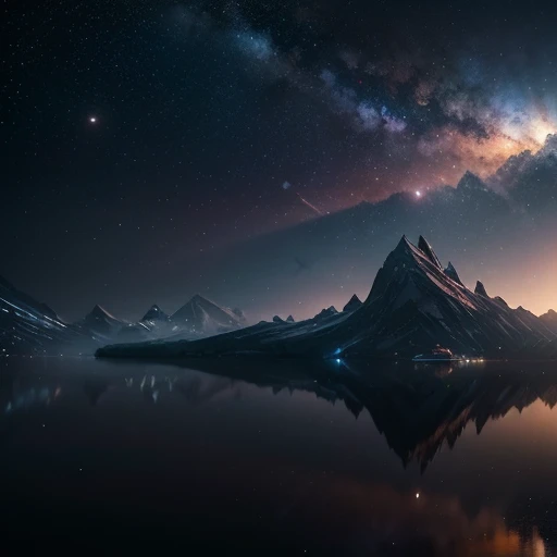 (Very detailed CG unity 8k wallpapers), panoramas of the most beautiful outer space artwork, sci-fi space landscapes, planets, Ed Blinkey, Atey Ghailan, professional majestic paintings of Studio Ghibli, Jeremy Mann, Greg Manchess, Antonio Moro, Trending on ArtStation, Trending on CGSociety, Intricate, High Detail, Sharp focus, dramatic, photorealistic painting art by midjourney and greg rutkowski