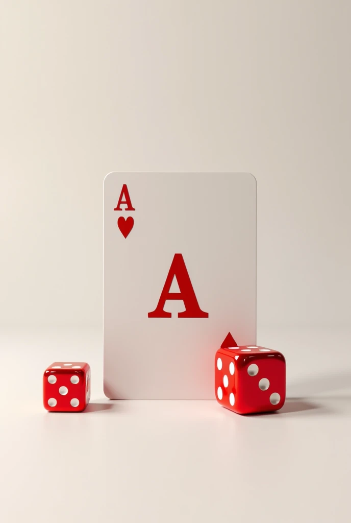 Card A and red dice