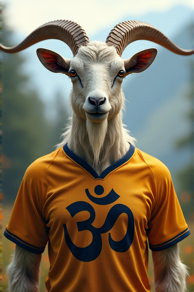 goat with an OM jersey