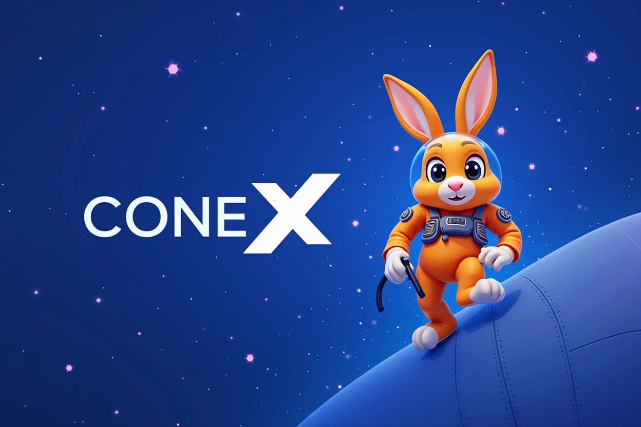 Orange hare as if he were an astronaut, as if I were fixing something technical