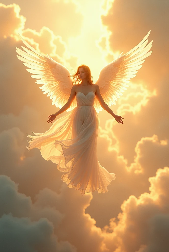 a beautiful angel in the sky
