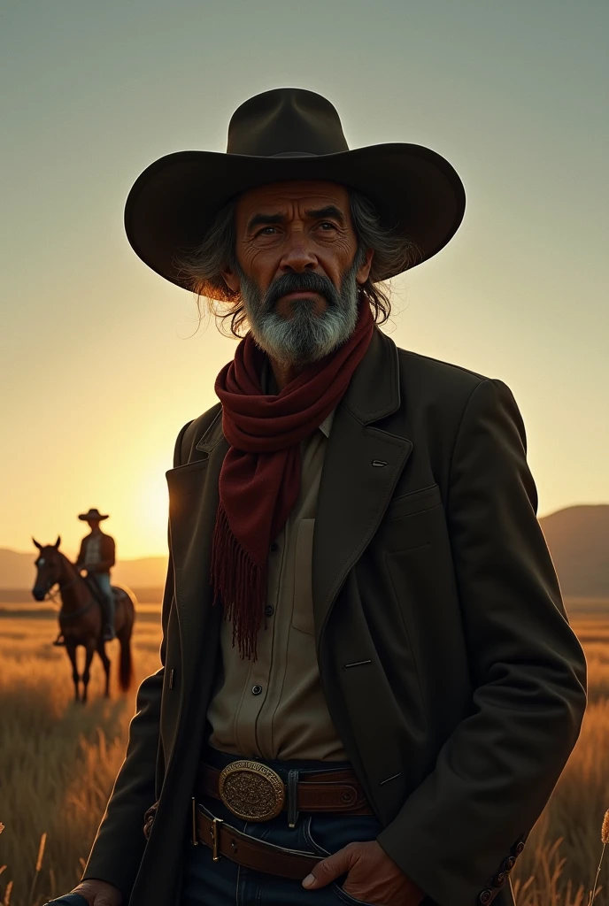 character of "The end" which refers to the famous protagonist of the gaucho poem El gaucho Martín Fierro, Founding text of Argentine literature. Borges introduces this character, in his story, like a stain that is perceived on the plain under the last light of the afternoon, and does not name him until later in the text, Although many previous clues already make the reader understand who it is about