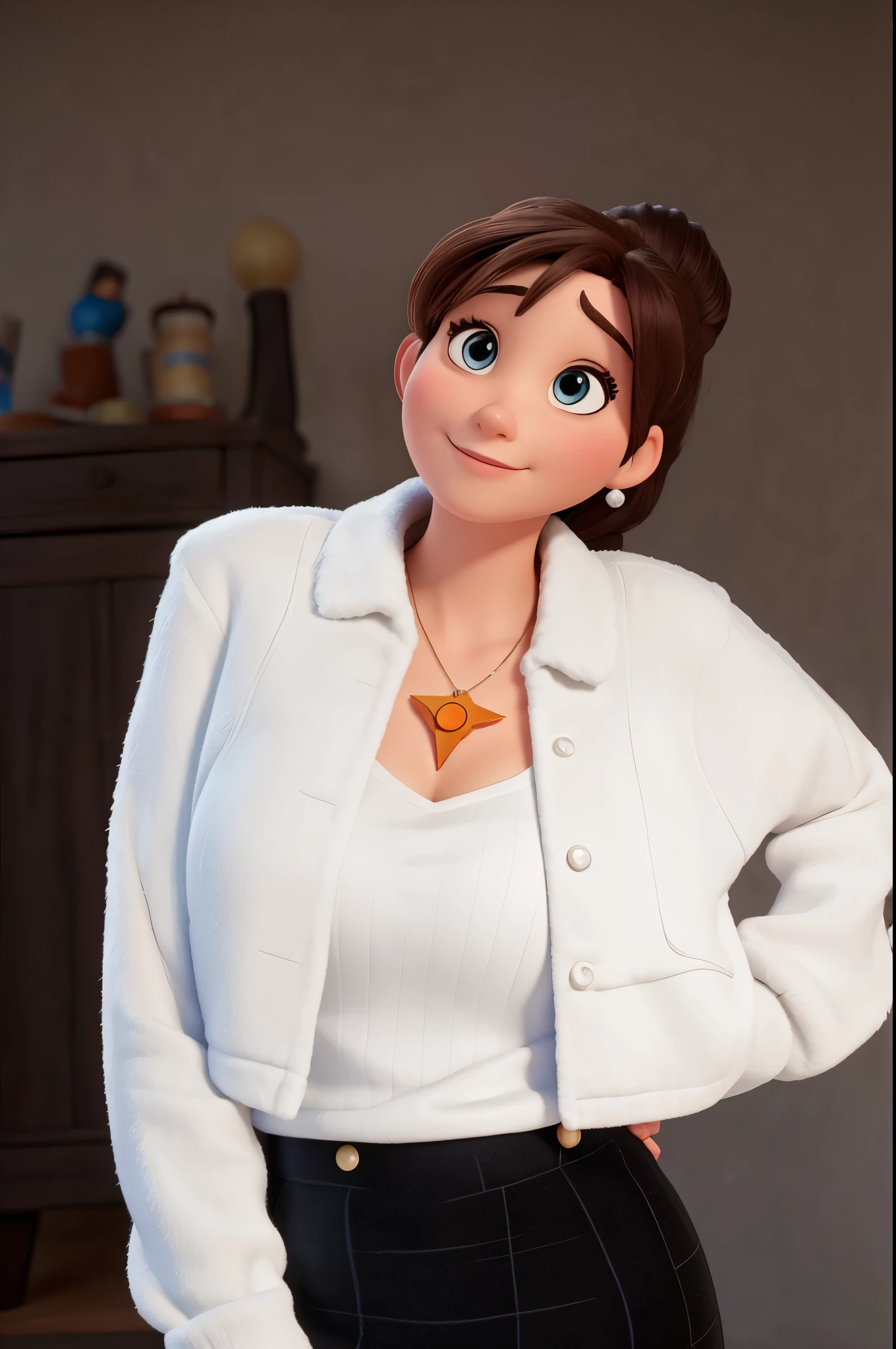 a disney pixar style woman, best qualityer, high qualiy