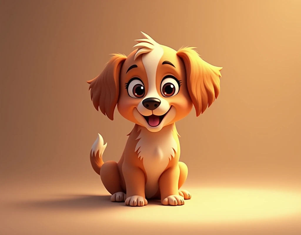 Create a cute puppy dog photo Disney animation style