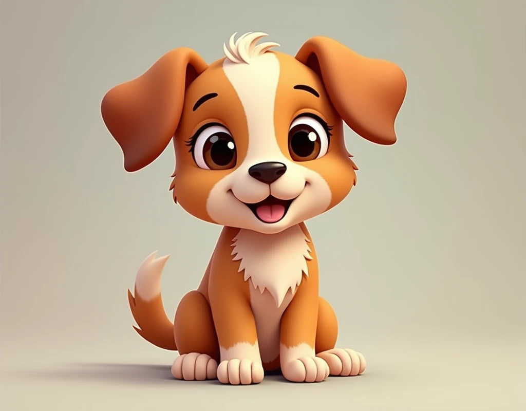 Create a cute puppy dog photo Disney animation style