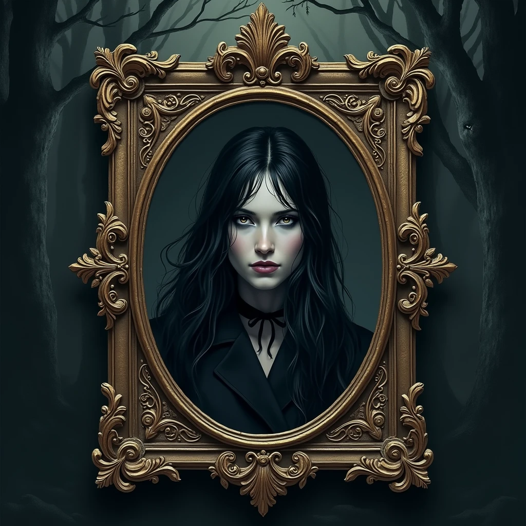 Snow White and the Cursed Mirror, Arafed image of a book cover of Snow White and the Cursed Mirror, with a picture of a man in a mirror, an album cover by Juan de Valdés Leal, behance contest winner, vanity, Blanca Alvarez, black and white, white eyes, !!!Esau Andrews!!!, black eyes, big eyes, spectres, benjamin lacombe, novel cover image in 9:16 for TikTok