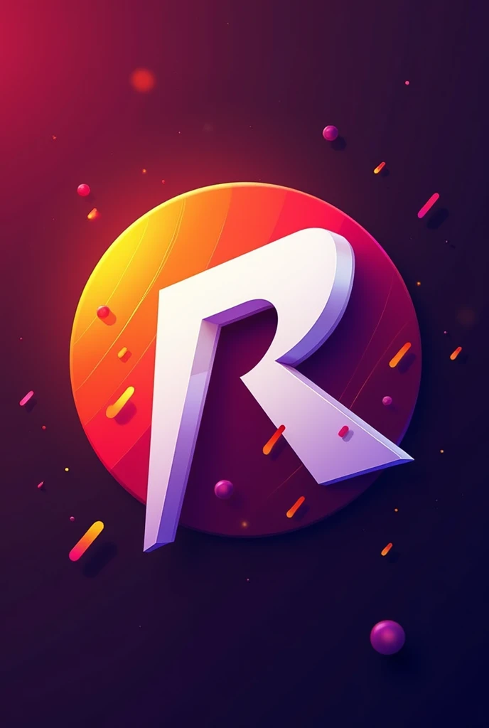 Create a colourful logo of letter R