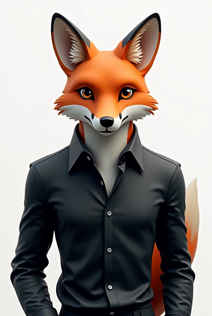 3d black shirt fox for logo 