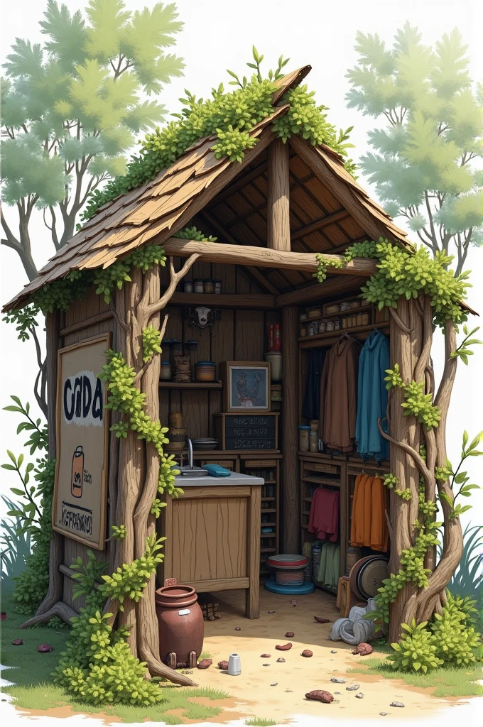 He made shelter out of branches, cardboard and rags, and called it as his home.