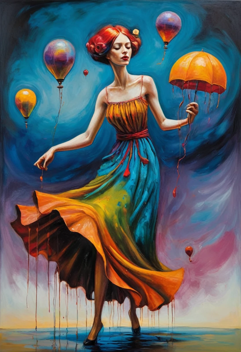 (Artistic Masterpiece of Romantic Life) ( (Themed Art of Life) ( (Conceptual Art) (NFT Exclusive) (Fauvism Work) ()”) Where visual poetry transcends traditional boundaries and embraces the dynamic interplay between creativity and technology Takes),dripping paint,darkart,style, in the style of esao andrews