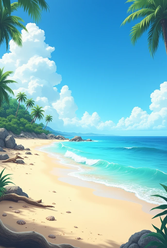 beach, blue sky, 