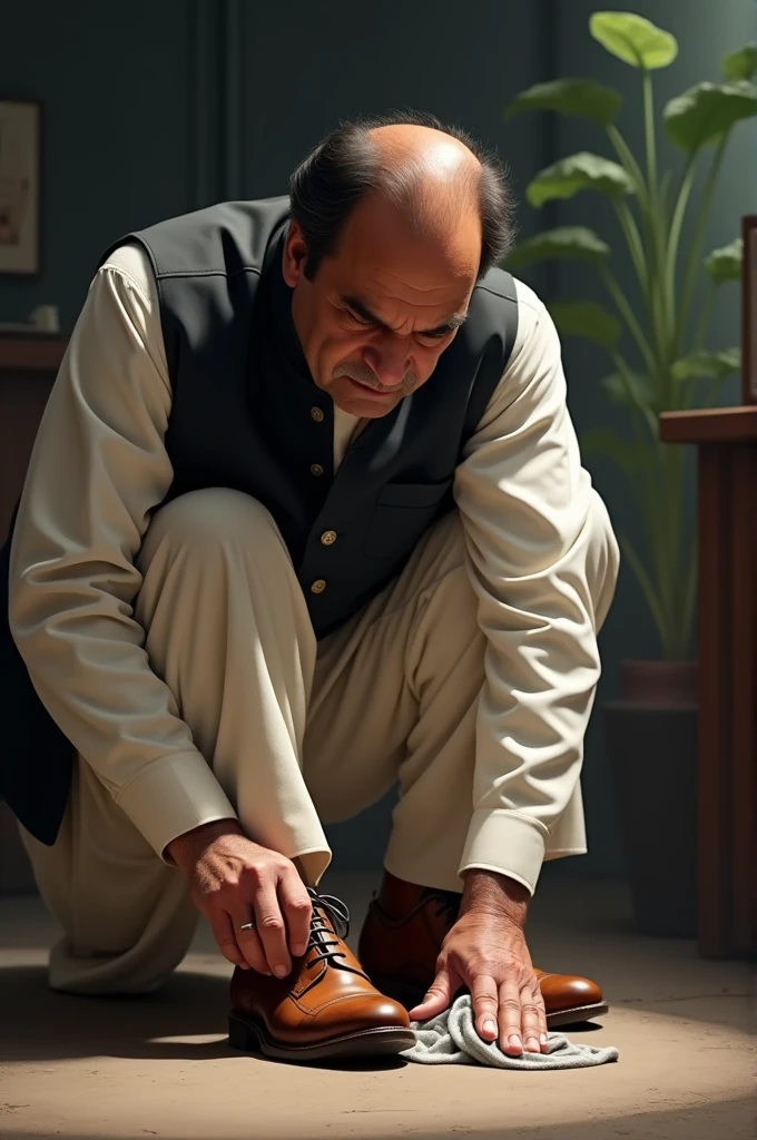Moti Nawaz Sharif ke jute saaf kar raha hai