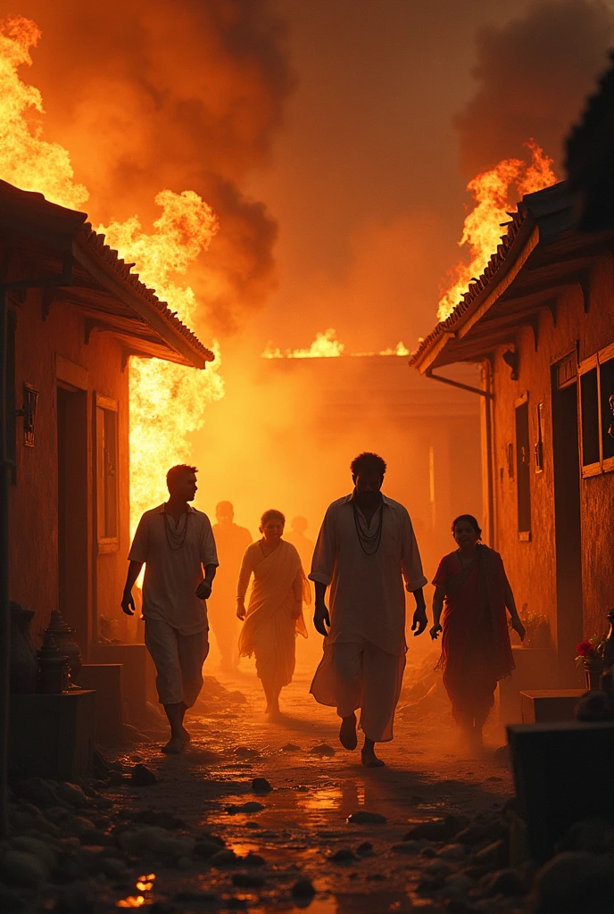 আগুন এখন হিন্দুদের বাড়িতে ,