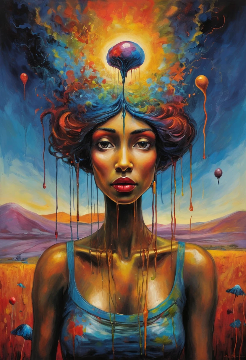 (Artistic Masterpiece of Romantic Life) ( (Themed Art of Life) ( (Conceptual Art) (NFT Exclusive) (Fauvism Work) ()”) Where visual poetry transcends traditional boundaries and embraces the dynamic interplay between creativity and technology Takes),dripping paint,darkart,style, in the style of esao andrews