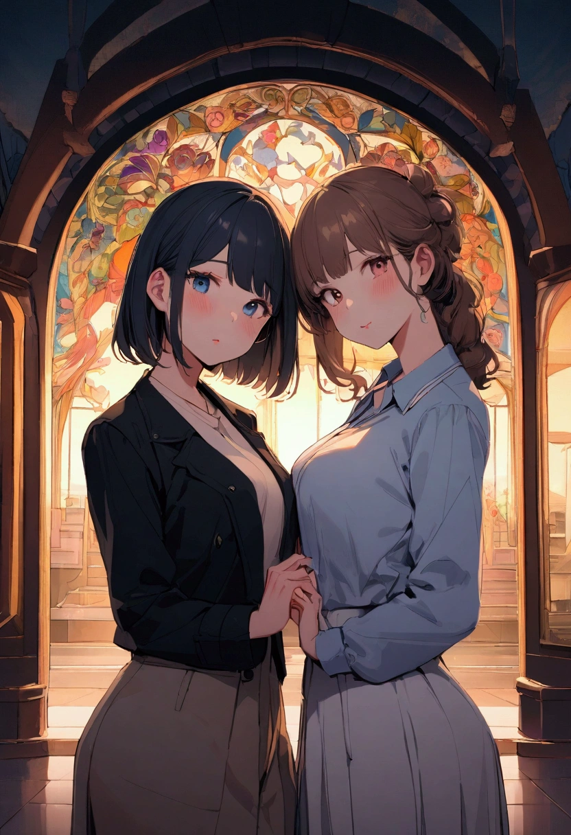 Two busty high school girls、1 photo、Using a、Please include sexual content