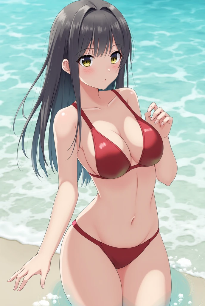 woman,Middle school students,School Swimsuit,nude,Nipples are visible,School Swimsuitの股間部分をずらしている,I can see my.,cute,Real,Portraiture