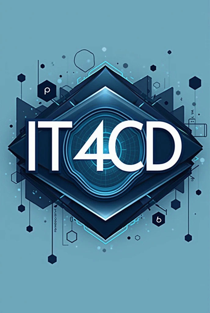 Help me design a logo that has name IT4CD Below the picture, the logo design should be in line with technology and community.