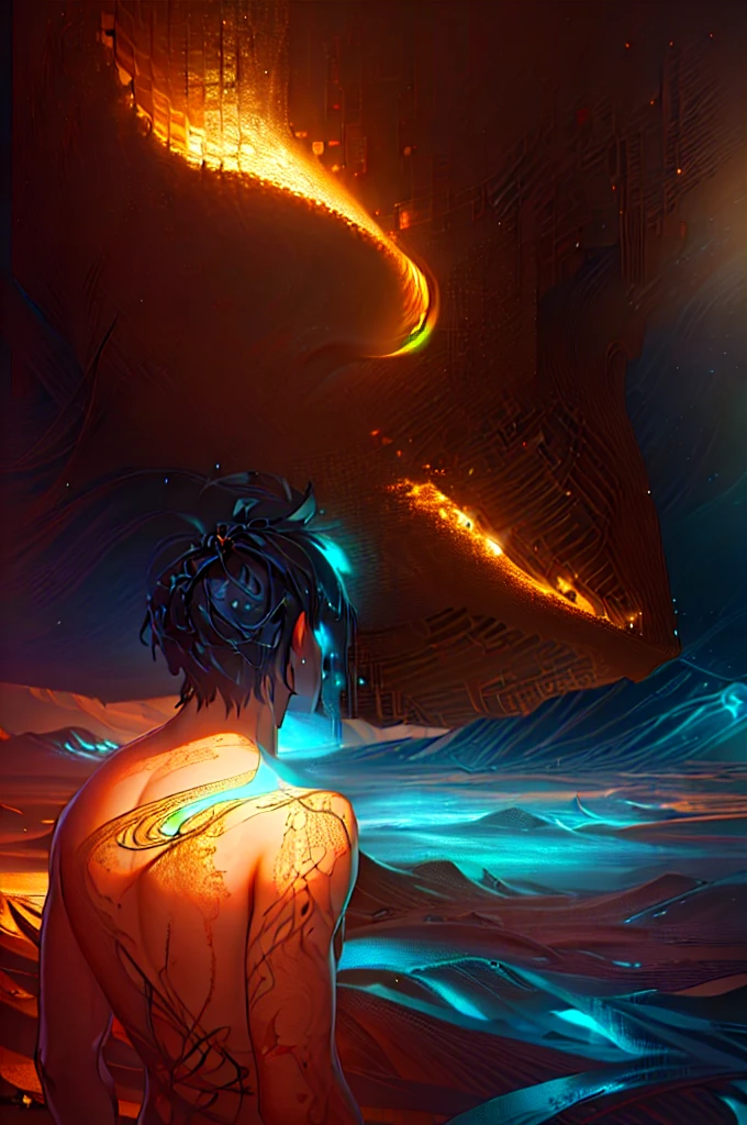masterpiece, best quality, (extremely detailed CG unity 8k wallpaper), (best quality), (best illustration), (best shadow), absurdres, realistic lighting, (Abyss), beautiful detailed glow, art by PeterMohrBacher,