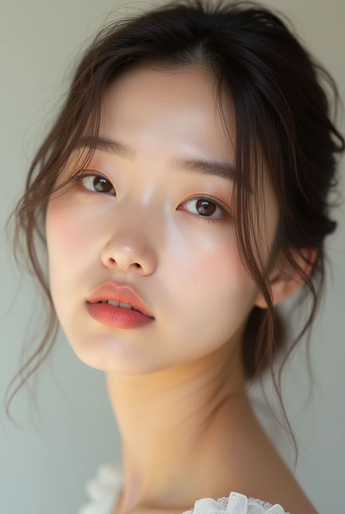 oval face eyebrows with a soft and slightly angled arch