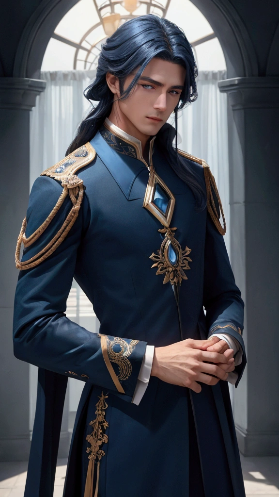 A beautilful man ,bleu eyes,8k