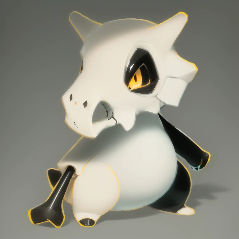 a close up of a cartoon animal with a bone in its mouth, mimikyu, guggimon, illustration pokemon, inspired by Pinchus Kremegne, ken sugimori art, weird pokemon, conceptual mystery pokemon, by Ken Sugimori, rino, new pokemon, style of pokemon, style of cute pokemon, official art, pus, koda kazuma