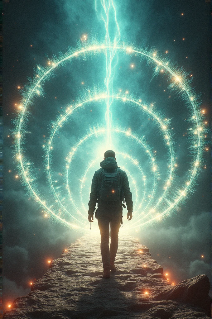 Person traveling in portals