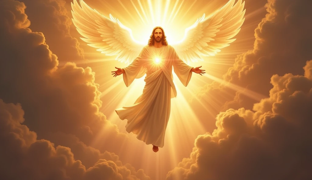 Jesus descending from Heaven in the Second Coming