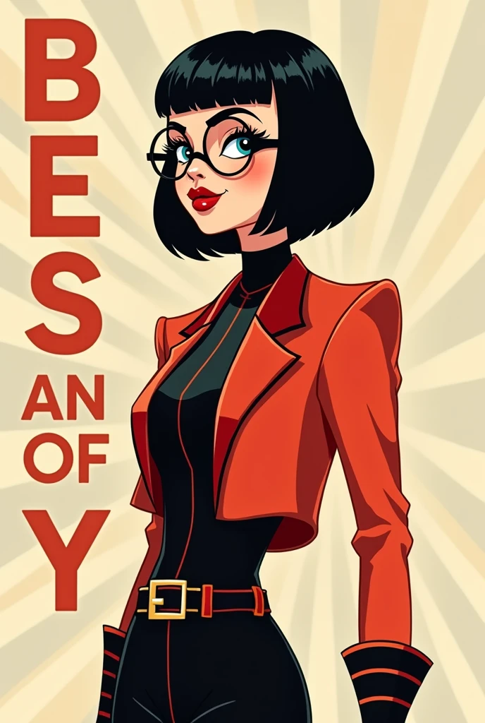 Edna fashion of the incredibles with the name BESSY above her head