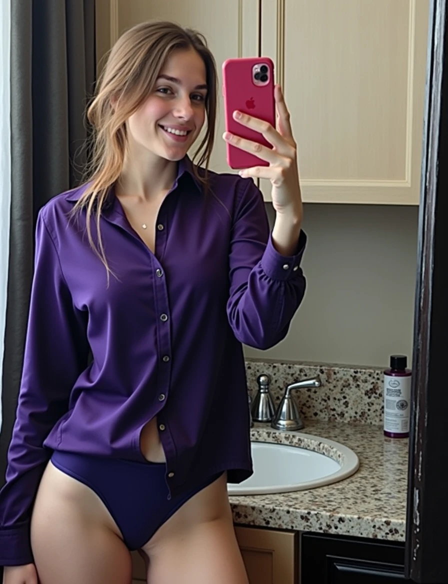 Beautiful 16 year old woman, photo in underwear, Brown hair
