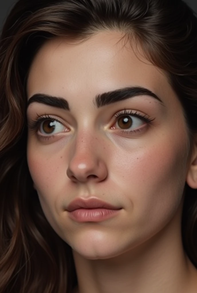 square face eyebrows with rounded arch a little angulation in the arch