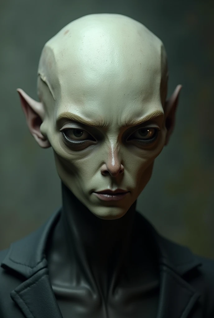elongated face horizontal eyebrows with a low arch