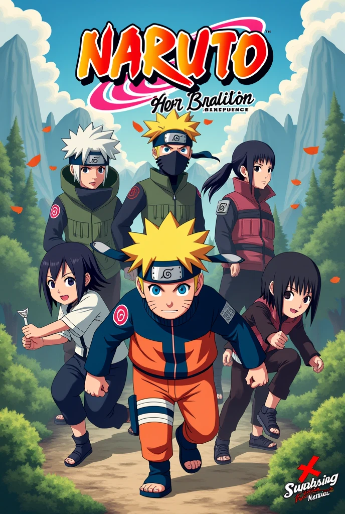 Birthday invitation, Theme: Naruto Shippuden 