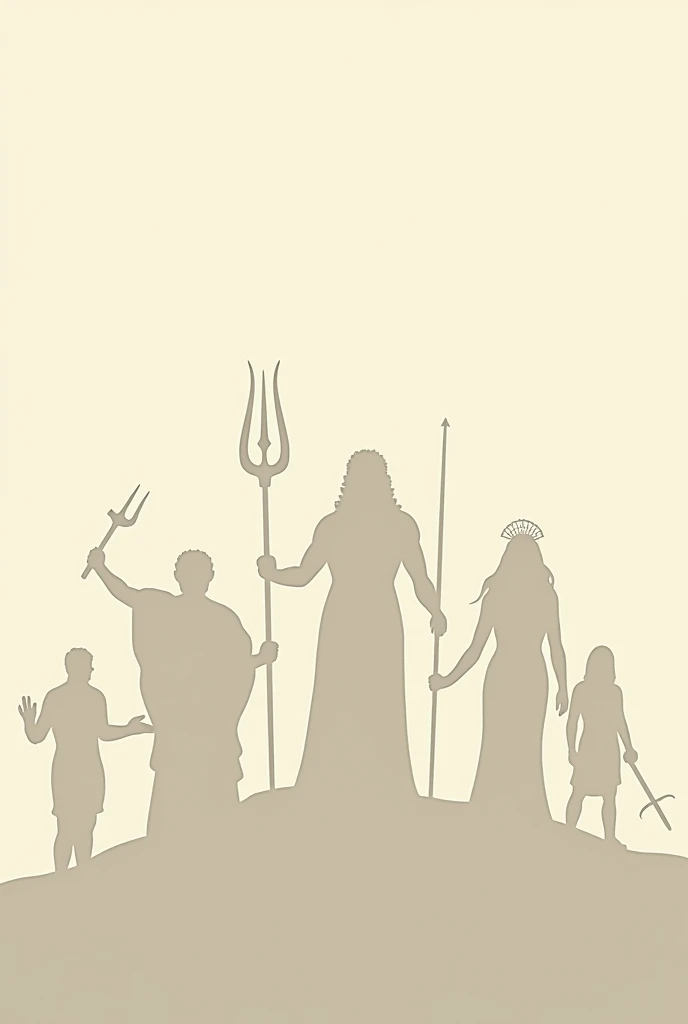 Gods of ancient greece minimalist illustration